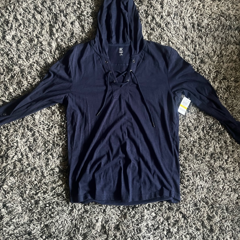 Mens blue thin hoody